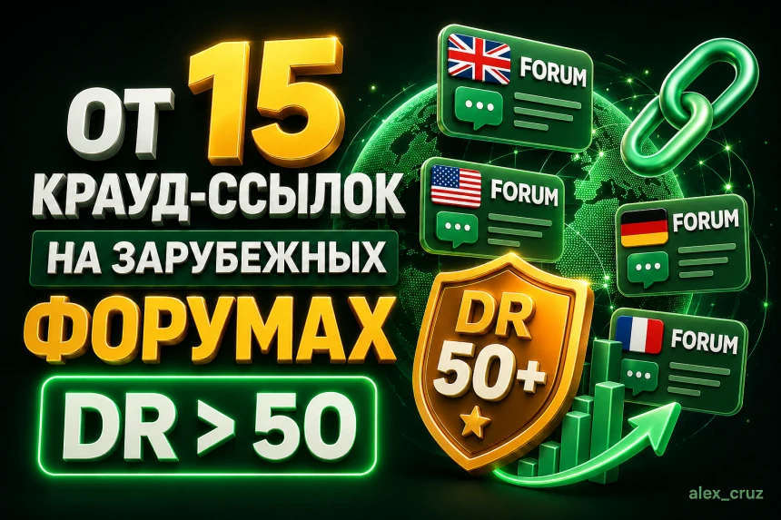 Англоязычные крауд-ссылки для буржа — DR от 50